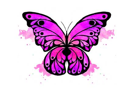 Abstract Pink Monarch Butterfly