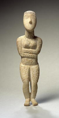 Cycladic figure, Early Spedos, c.2700 BC (marble) (see also 257633) a Greci Greci