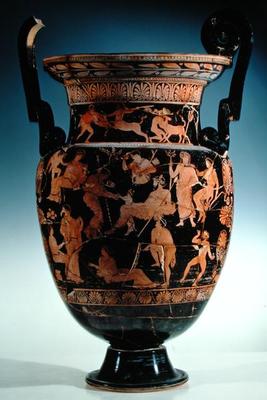 The Birth of Dionysus, Proto-Apulian red-figure krater, late 5th century BC - early 4th century BC ( a Greci Greci