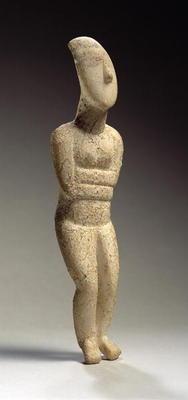 Cycladic figure, Early Spedos, c.2700 BC (marble) (see also 257632)