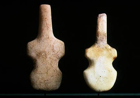 Two Violin-shaped Idols a Greci Greci