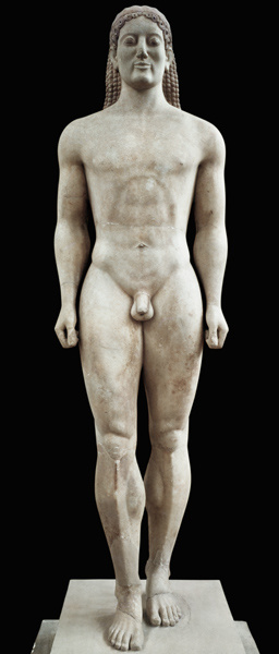 Anavysos Kouros, funerary statue of Croisos (560-546 BC) King of Lydia a Greci Greci