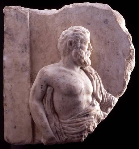 Bas-relief of a philosopher, Greek a Greek School