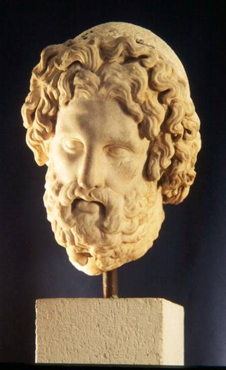Colossal head of Asklepios a Greek School