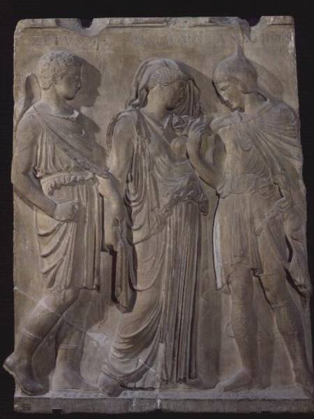 Orpheus, Eurydice and Hermes a Greek School