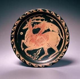 Apulian Red-Figure Dish, attributed to the Lampas Painter, c.350-325 BC (terracotta)