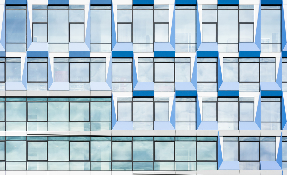 Blue multiple windows a Greetje Van Son