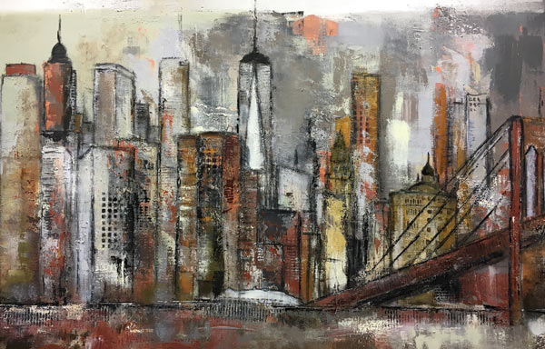 New York Manhattan mit Brooklyn Bridge a Karin Greife