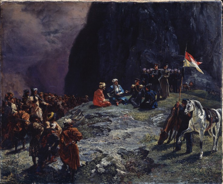 The Meeting of General Klüke von Klügenau and Imam Shamil in 1837 a Grigori Grigorevich Gagarin