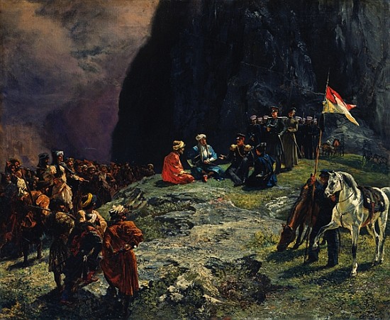 The Meeting of General Kluke von Klugenau and Imam Shamil in 1837 a Grigori Grigorevich Gagarin
