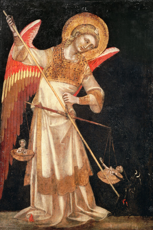 Der Erzengel Michael mit der Seelenwaage. a Guariento d` Arpo