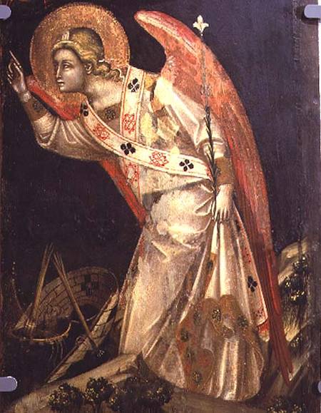 The Archangel Gabriel (tempera on panel) a Guariento d` Arpo
