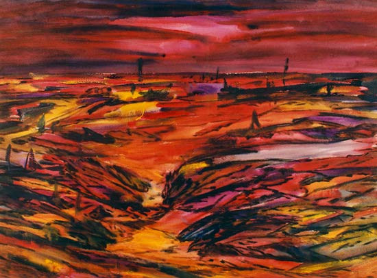 Landscape in red a Günter H. Behrens