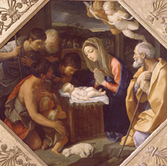 Die Anbetung des Christkindes durch die Hirten a Guido Reni