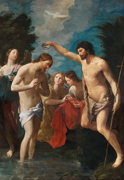 The baptism Christi a Guido Reni