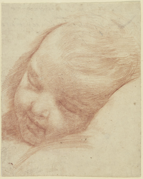 Kopf eines schlafenden Kleinkindes a Guido Reni