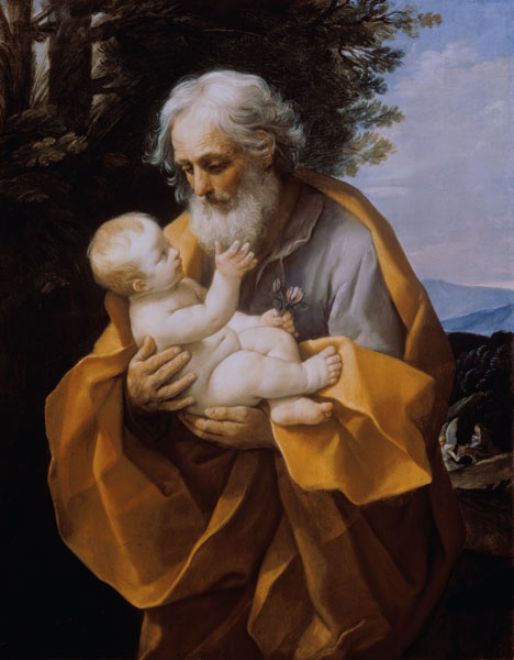 Saint Joseph with Infant Christ a Guido Reni