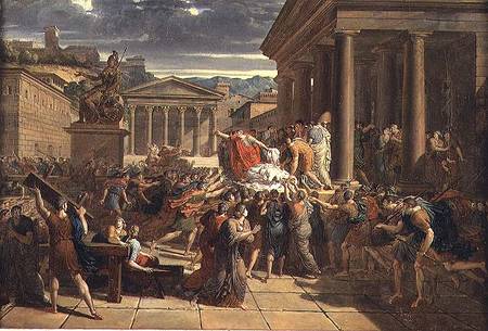 The Death of Caesar (100-44 BC) a Guillaume Lethière