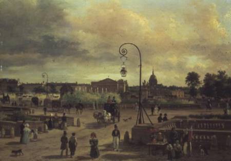 La Place de la Concorde in 1829 a Guiseppe Canella
