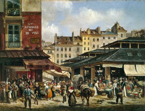 View of the Market at Les Halles a Guiseppe Canella