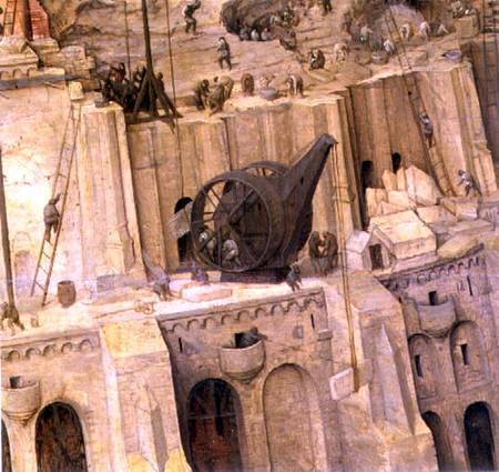 The Tower of Babel, detail of construction work a Giuseppe Pellizza da Volpedo