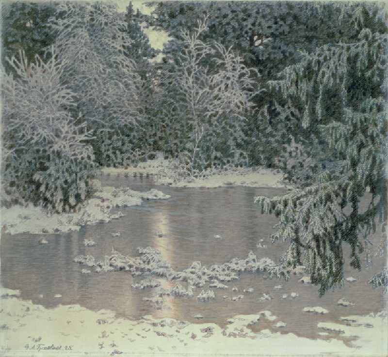 Winter Landscape a Gustaf Edolf Fjaestad