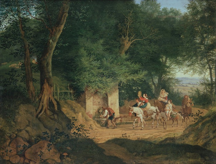 The Well in the Wood at Ariccia a Gustav Richter
