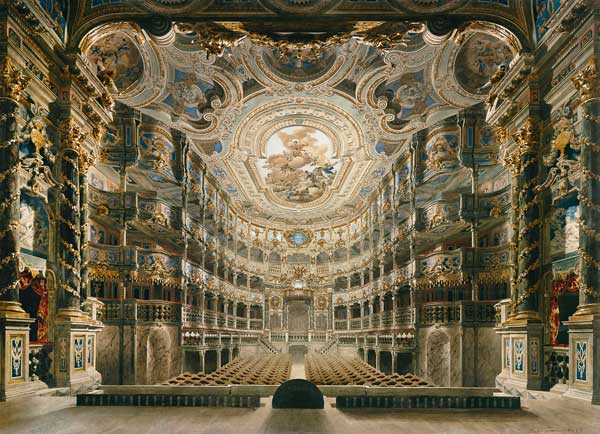 Inner view of the margravial opera house Bayreuth. a Gustav Bauernfeind