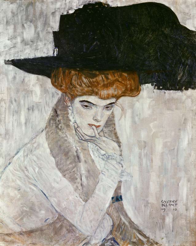 Il cappello dalla piuma nera a Gustav Klimt