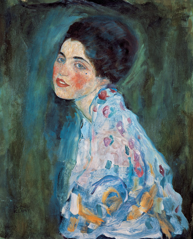 Portrait of a young woman a Gustav Klimt