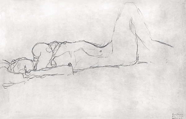 Reclining Female Nude a Gustav Klimt