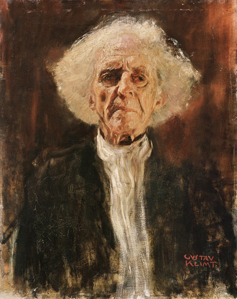 Studio del viso di un uomo cieco a Gustav Klimt