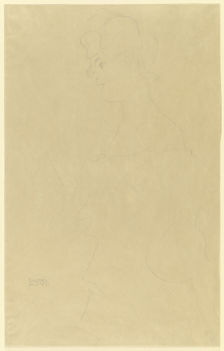 Halbbild eines Mädchens nach links (Studie einer "Engländerin") a Gustav Klimt