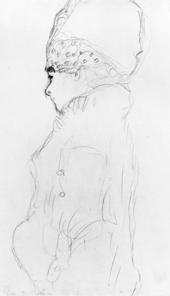 Lady with a Tall Hat a Gustav Klimt