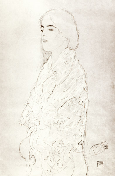 Standing Robed Lady a Gustav Klimt