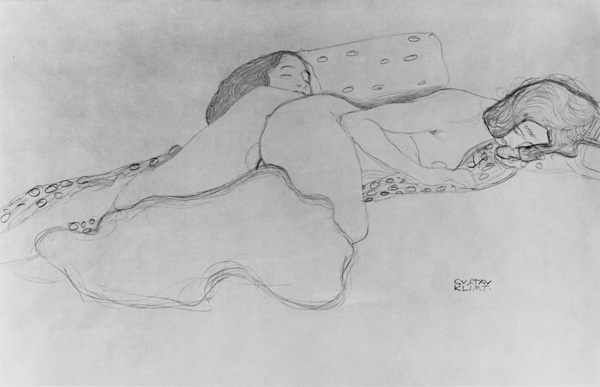 Two Women Asleep a Gustav Klimt