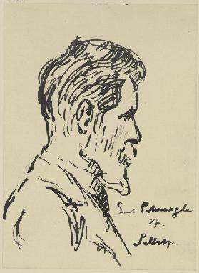 Self-portrait in profile