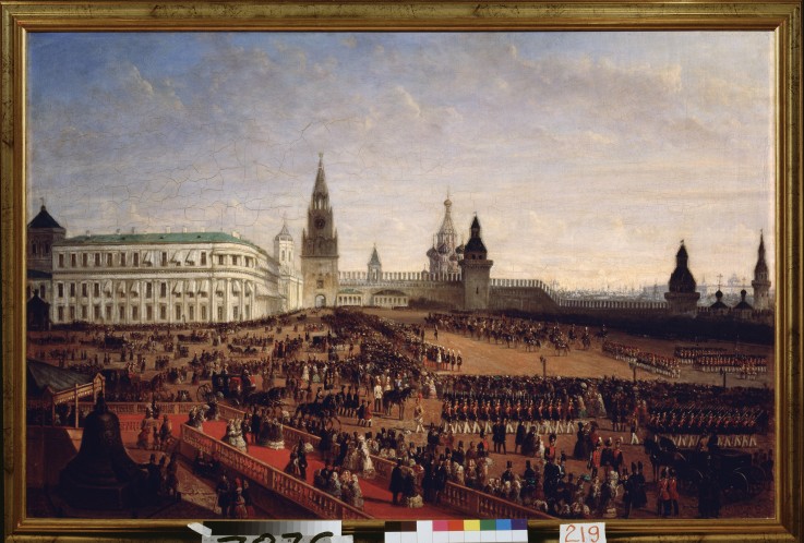 Military parade during the Coronation of the Emperor Alexander II in the Moscow Kremlin on 18th Febr a Gustav Schwarz