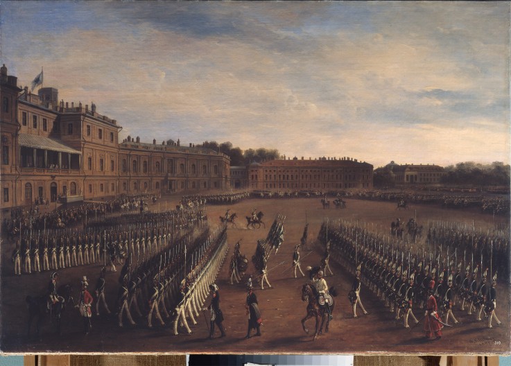 Parade at the Time of Emperor Paul I a Gustav Schwarz