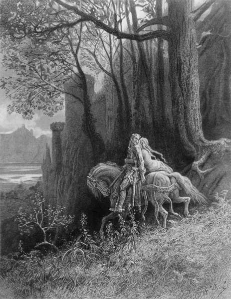 Geraint and Enid Ride Away, illustration from ''Idylls of the King'' a Gustave Alfred TennysonDore