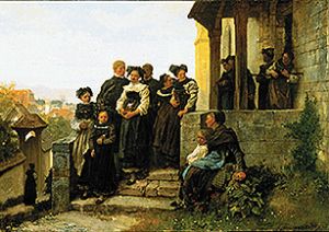 When leaving the church after the Protestant service. a Gustave Brion