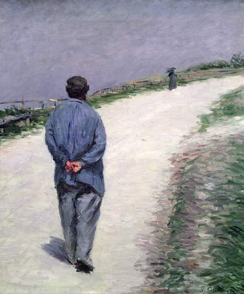 Pere Magloire on the Road to Saint-Clair, Etretat a Gustave Caillebotte