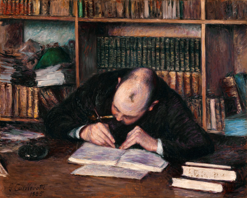 Portrait of the Bookseller E. J. Fontaine a Gustave Caillebotte