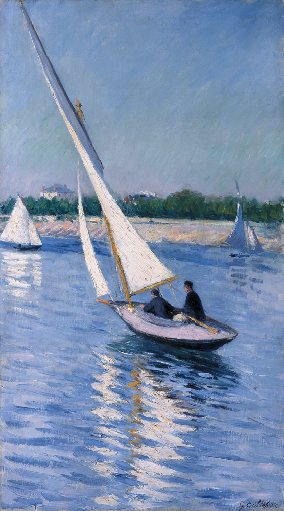 Segelboot auf der Seine bei Argenteuil a Gustave Caillebotte
