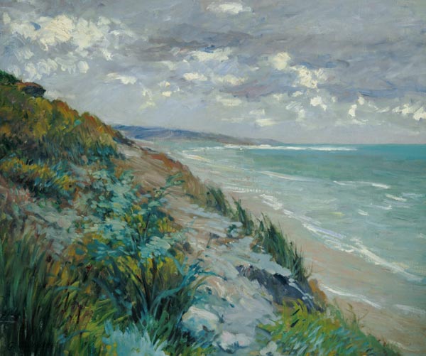 Cliffs the sea at Trouville a Gustave Caillebotte