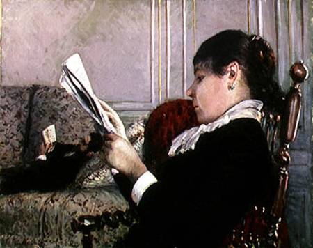 Interior, Woman Reading a Gustave Caillebotte