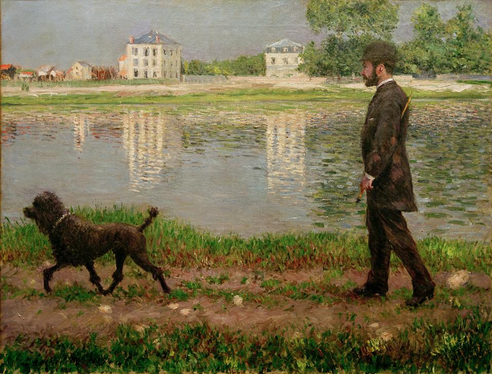 Richard Gallo et son chien Dick au Petit Gennevilliers a Gustave Caillebotte