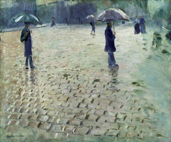Study for a Paris Street, Rainy Day a Gustave Caillebotte