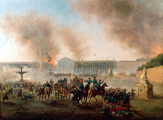 Battle in the Place de la Concorde a Gustave Clarence Rodolphe Boulanger