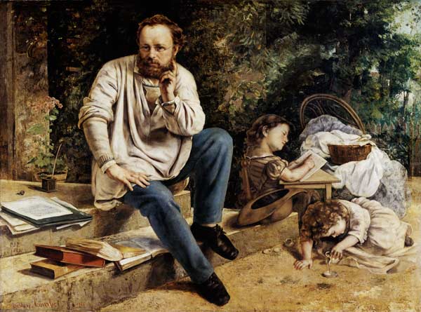 Portrait de Pierre Joseph Proudhon a Gustave Courbet